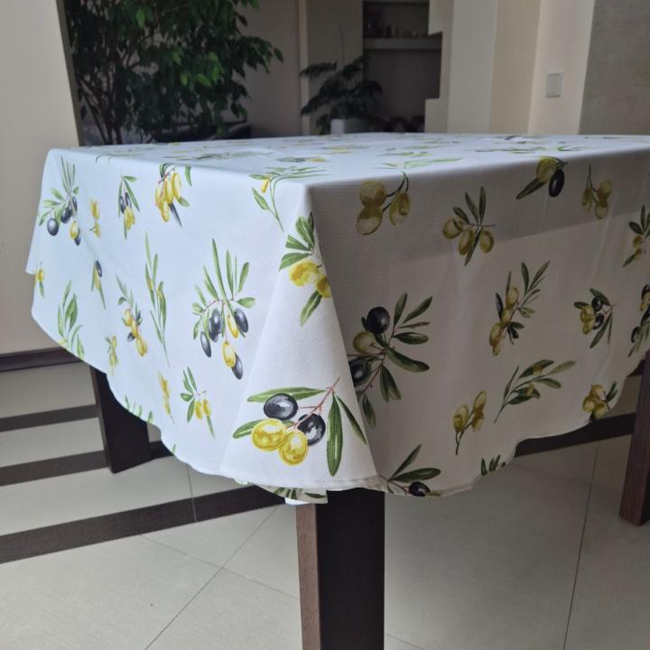 Скатертини водовідштовхуюча Спокуса сну (Оливка, d-180)