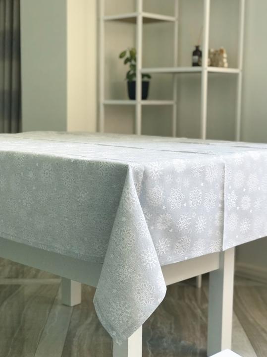 Новорічна Скатертина  VISATEX (Сірий 01, 160х220)