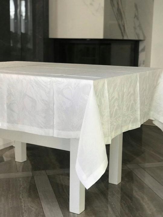 Скатертина Freziosa Lufa жакард (Білий, 150х220)