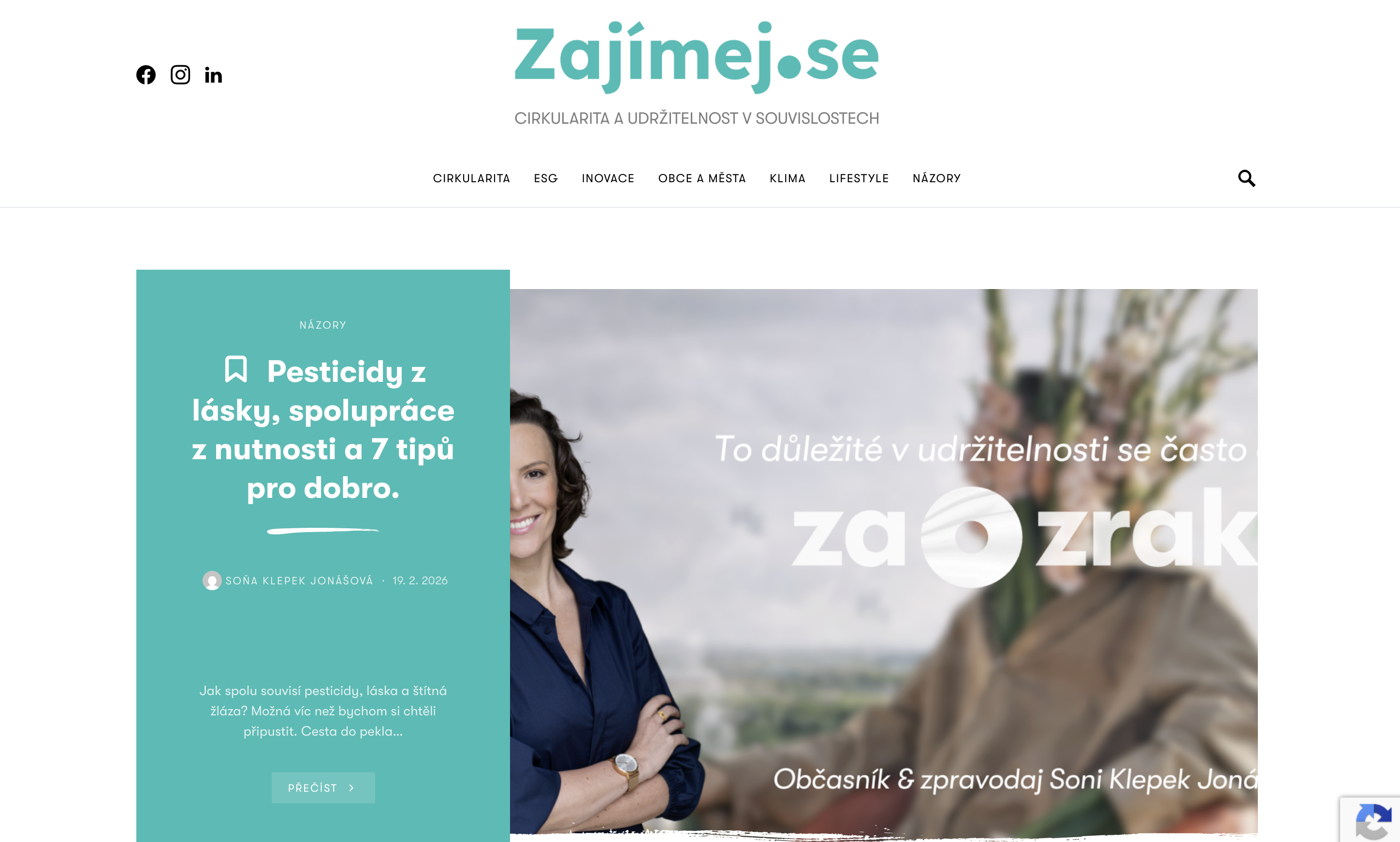 Podpora činnosti portálu Zajimej.se