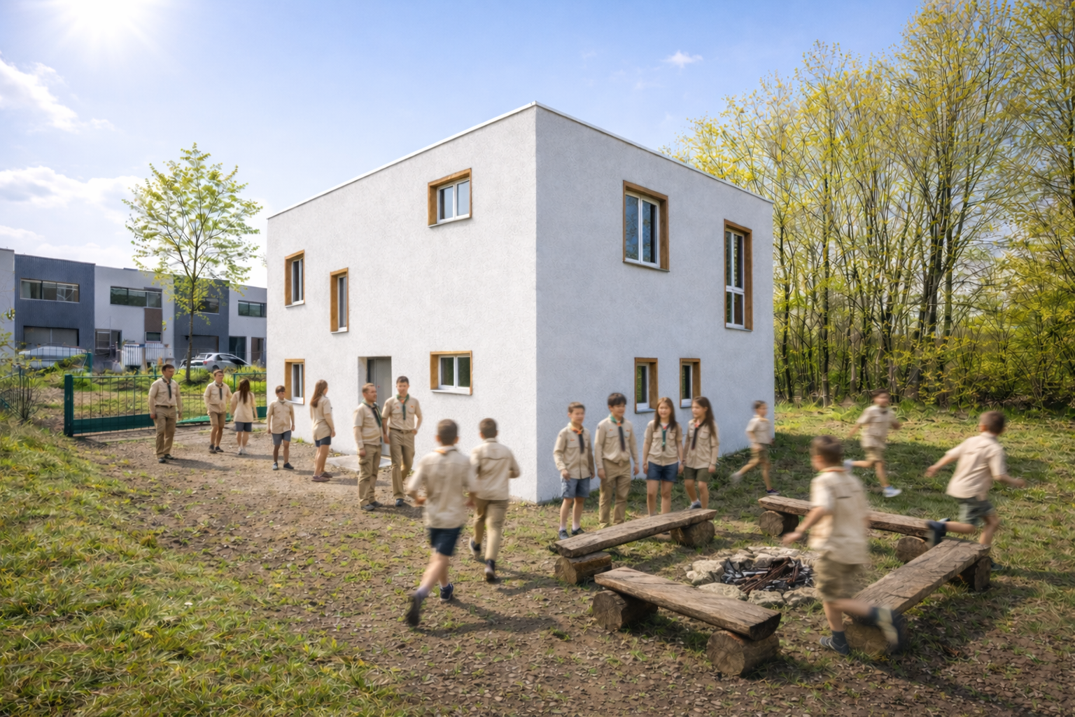 Ze srdce a cihel: skautská klubovna v Horních Počernicích