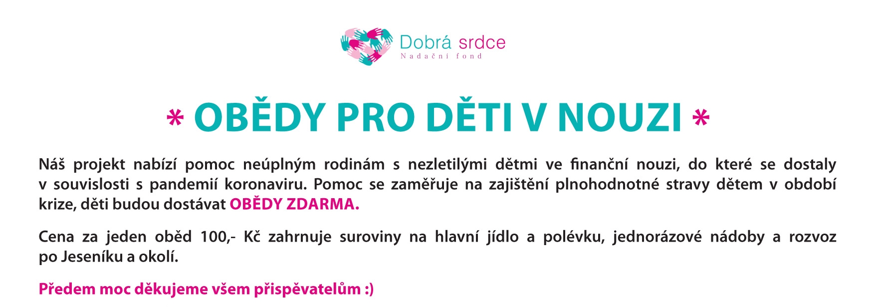 Obědy dětem v nouzi