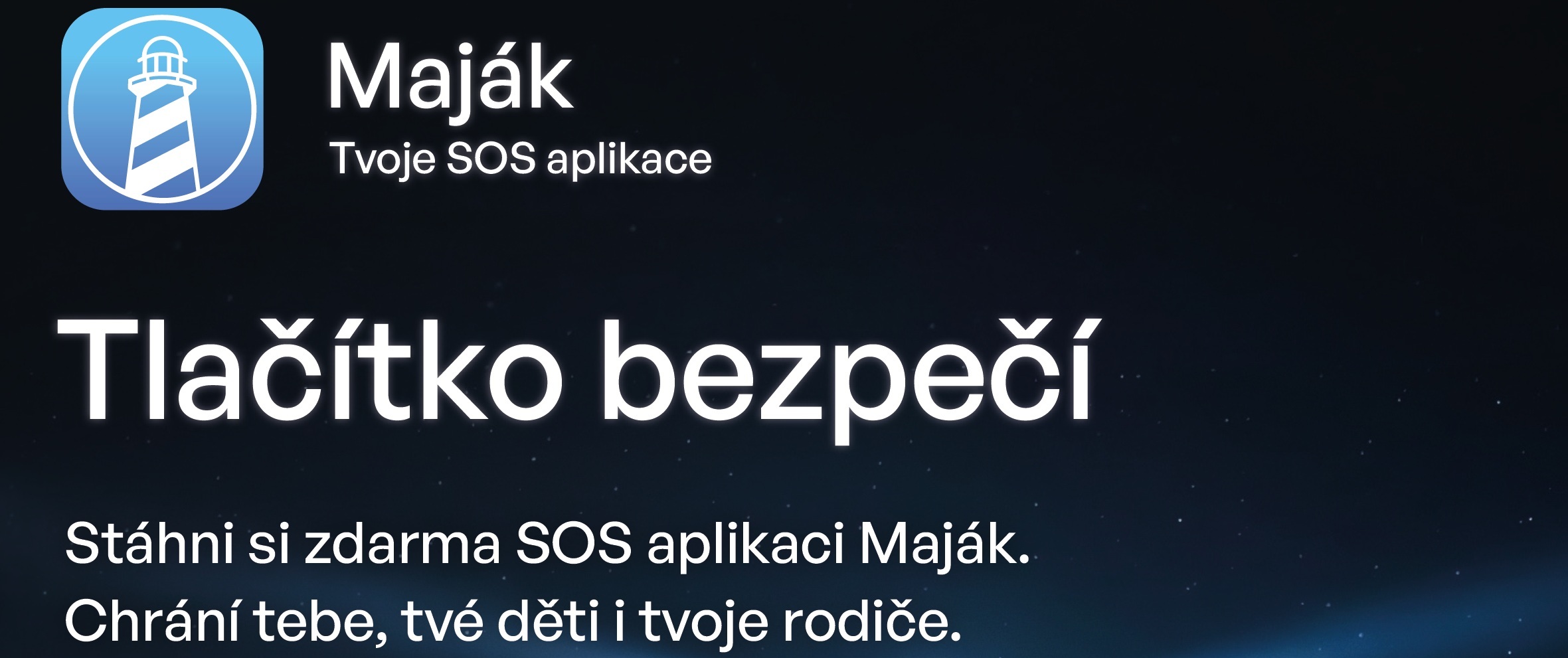 Podpora SOS aplikace Maják