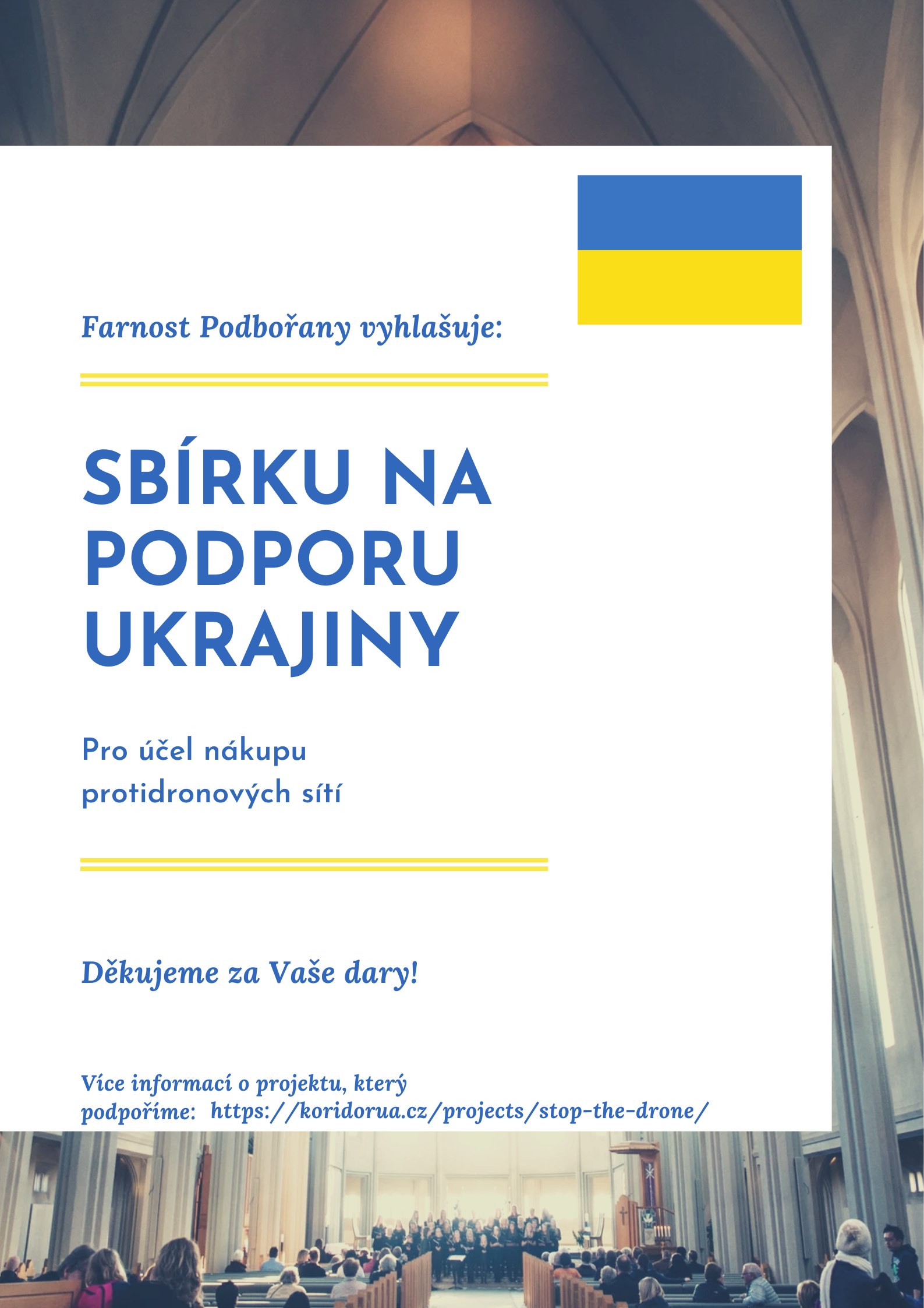 Farnost Podbořany - sbírka na podporu Ukrajiny