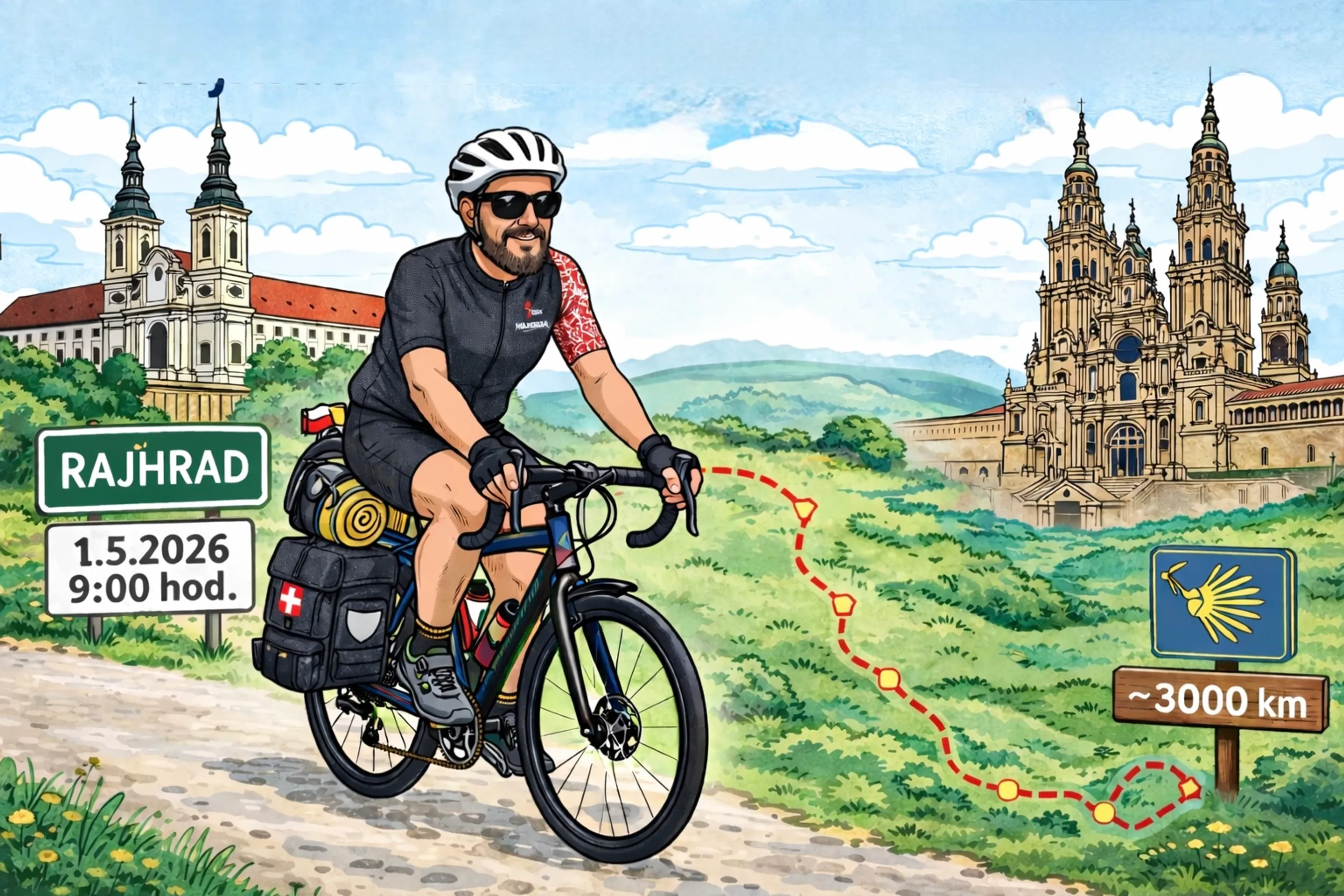 Charitativní cesta Rajhrad-Santiago de Compostela