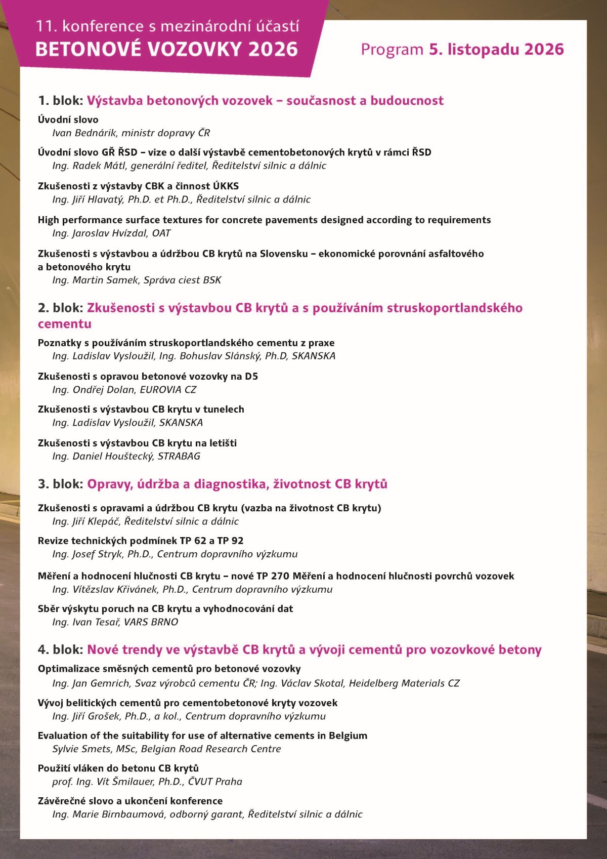 Náhled programu konference