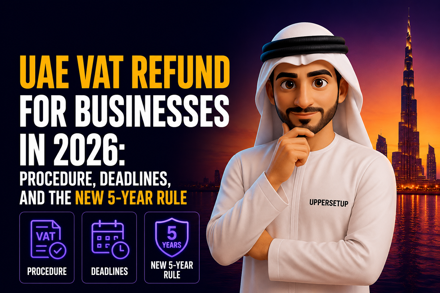 UAE VAT Refund for Businesses in 2026: Procedure, Deadlines, and the New 5-Year Rule