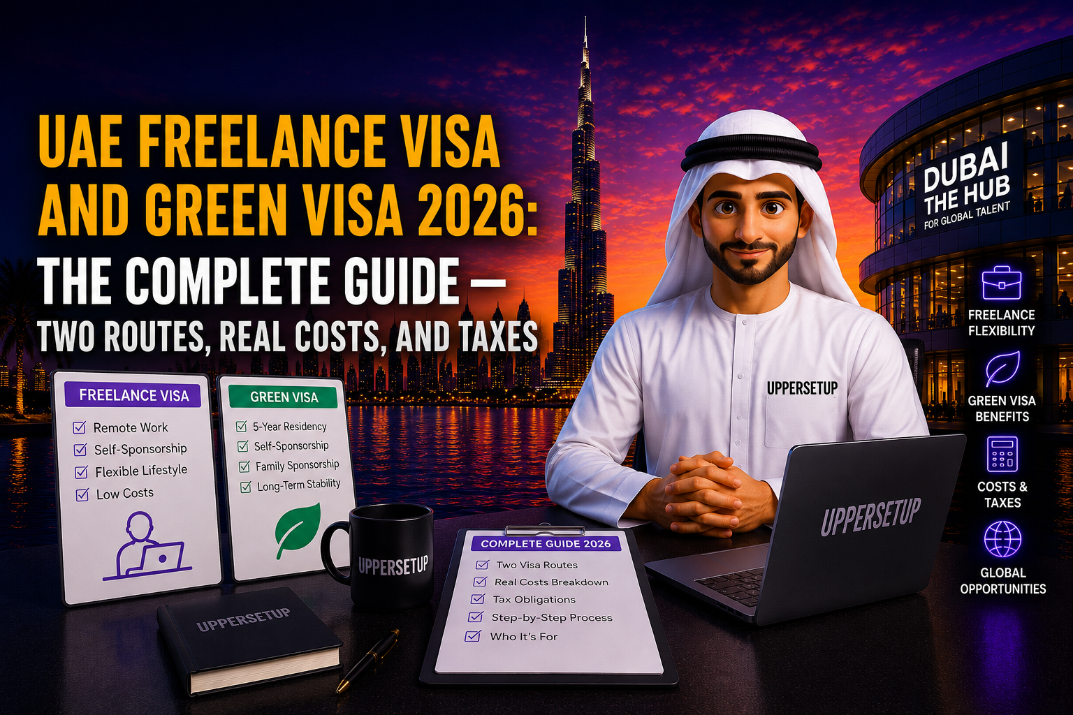 UAE Freelance Visa and Green Visa 2026: The Complete Guide — Two Routes, Real Costs, and Taxes
