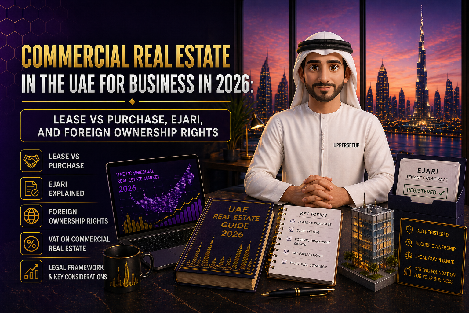 Commercial Real Estate in the UAE for Business in 2026: Lease vs Purchase, Ejari, and Foreign Ownership Rights