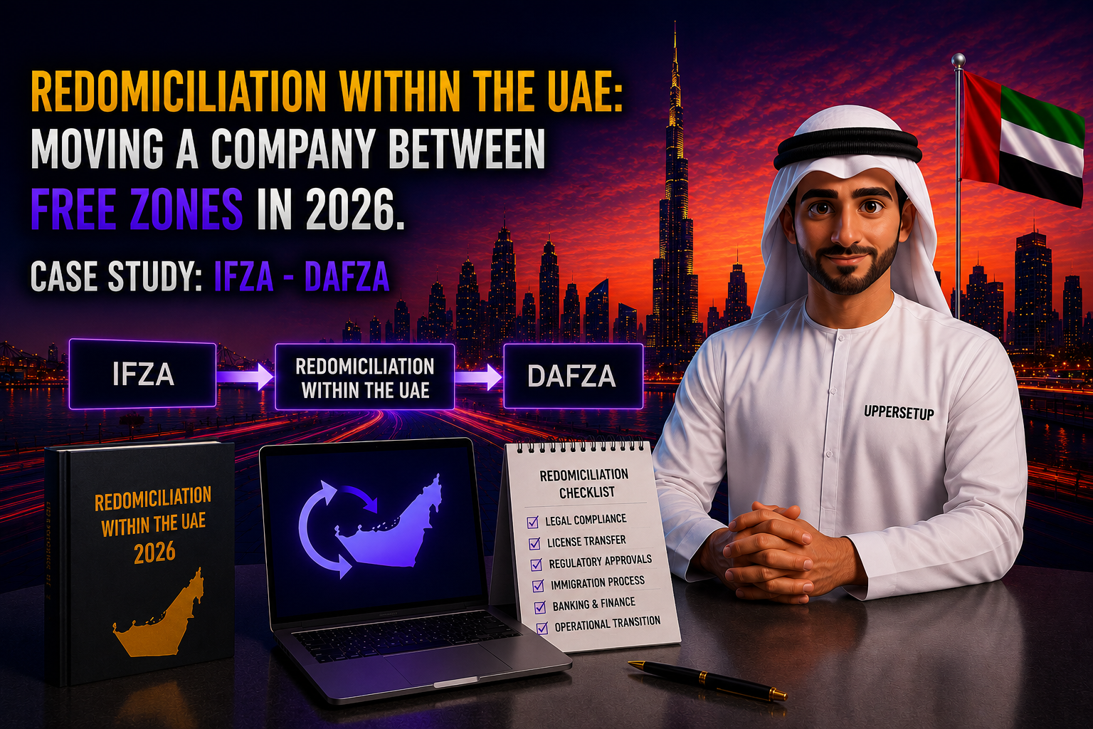 Redomiciliation Within the UAE: Moving a Company Between Free Zones in 2026. Case Study: IFZA - DAFZA