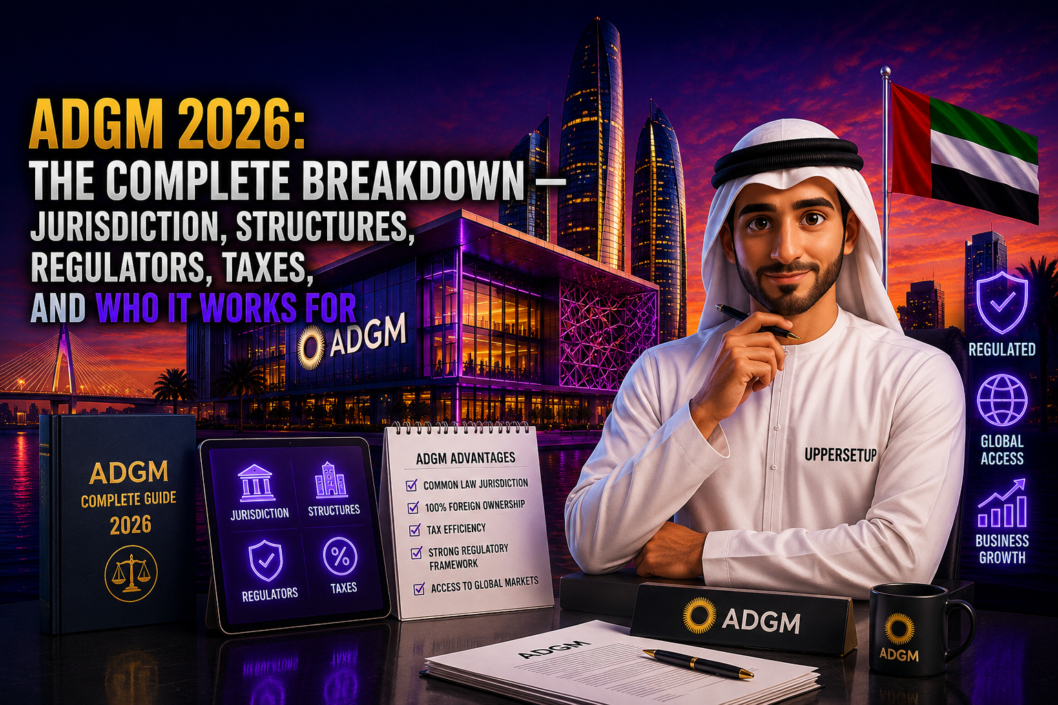 ADGM 2026: The Complete Breakdown — Jurisdiction, Structures, Regulators, Taxes, and Who It Works For