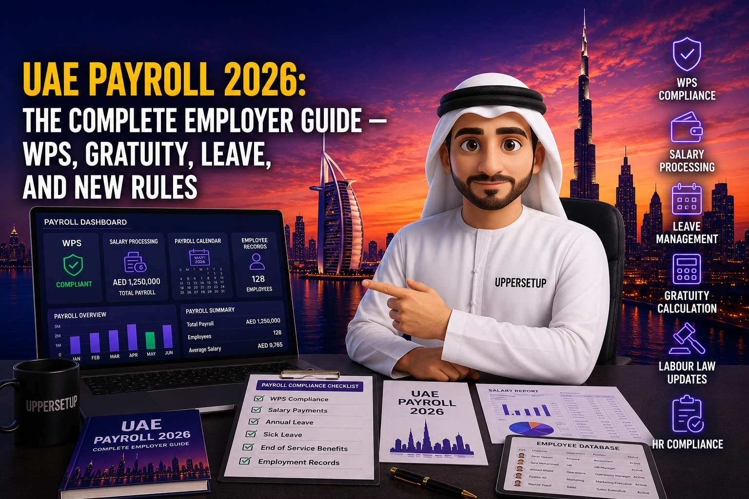 UAE Payroll 2026: The Complete Employer Guide — WPS, Gratuity, Leave, and New Rules