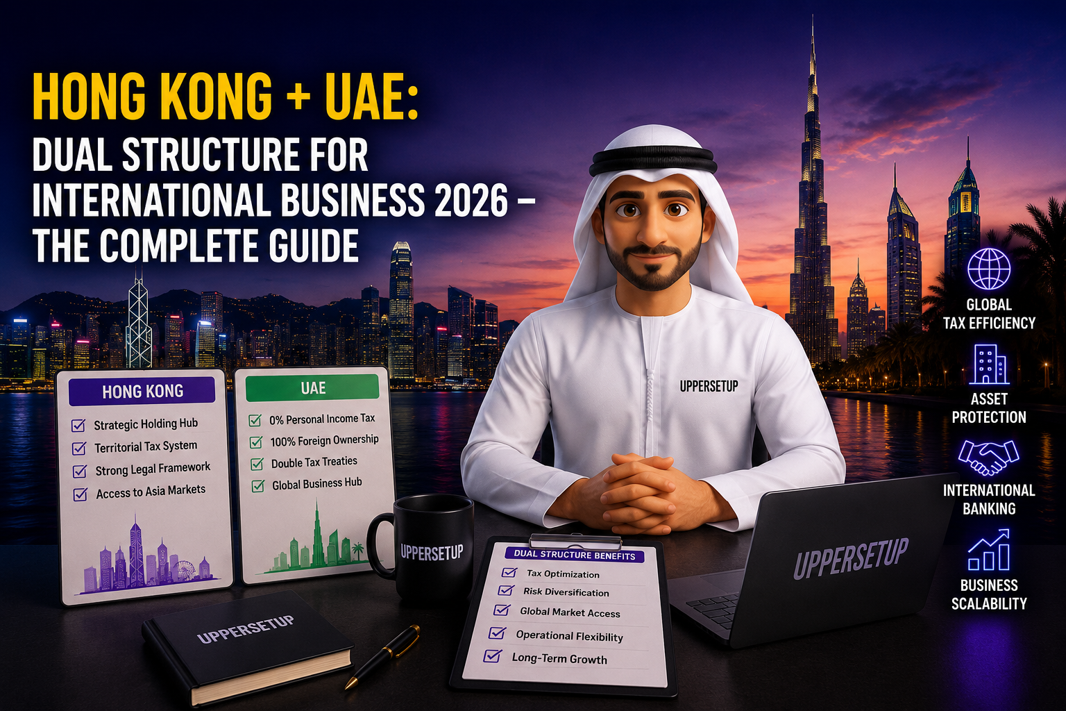 Hong Kong + UAE: Dual Structure for International Business 2026 — The Complete Guide