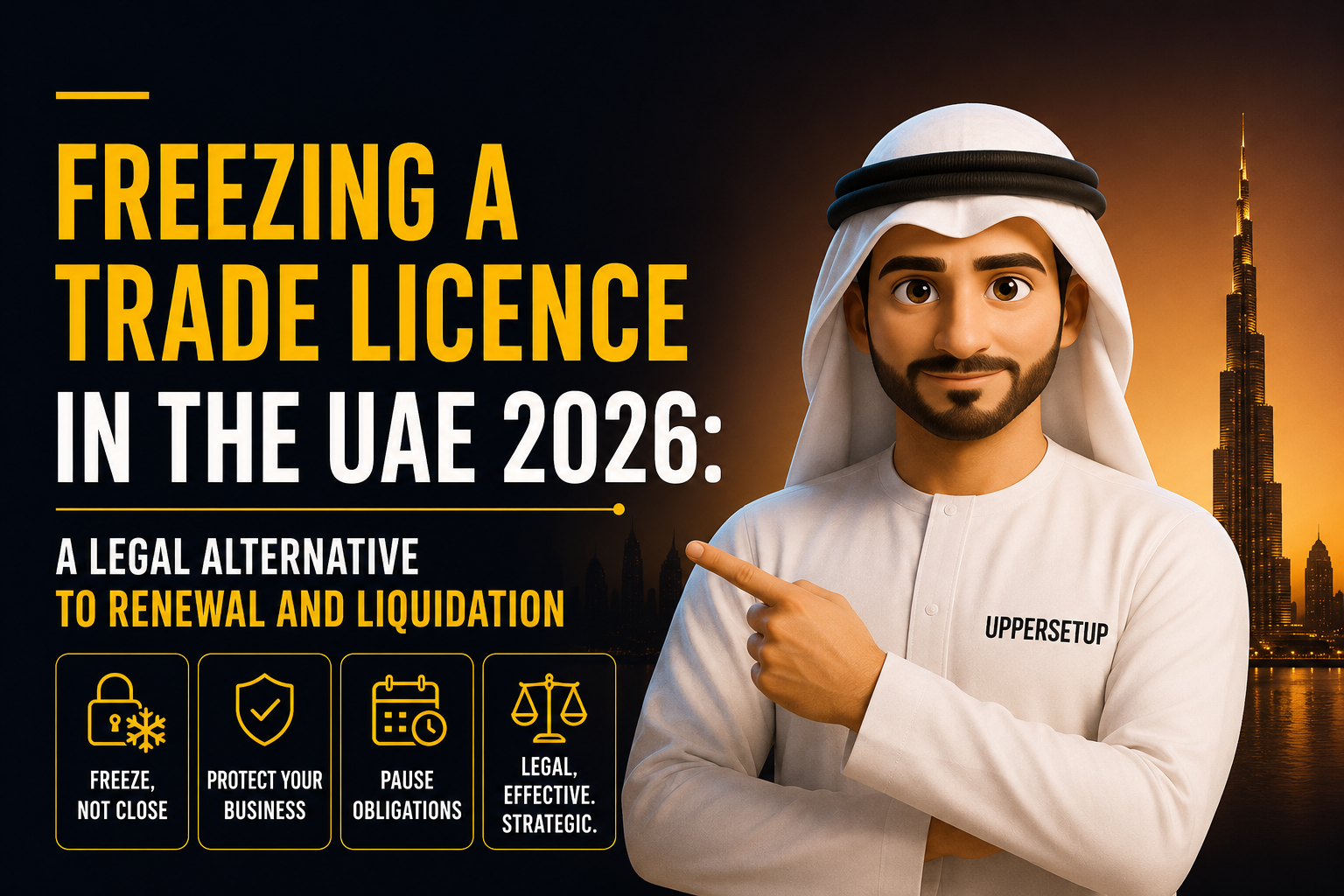 Freezing a Trade Licence in the UAE 2026: A Legal Alternative to Renewal and Liquidation