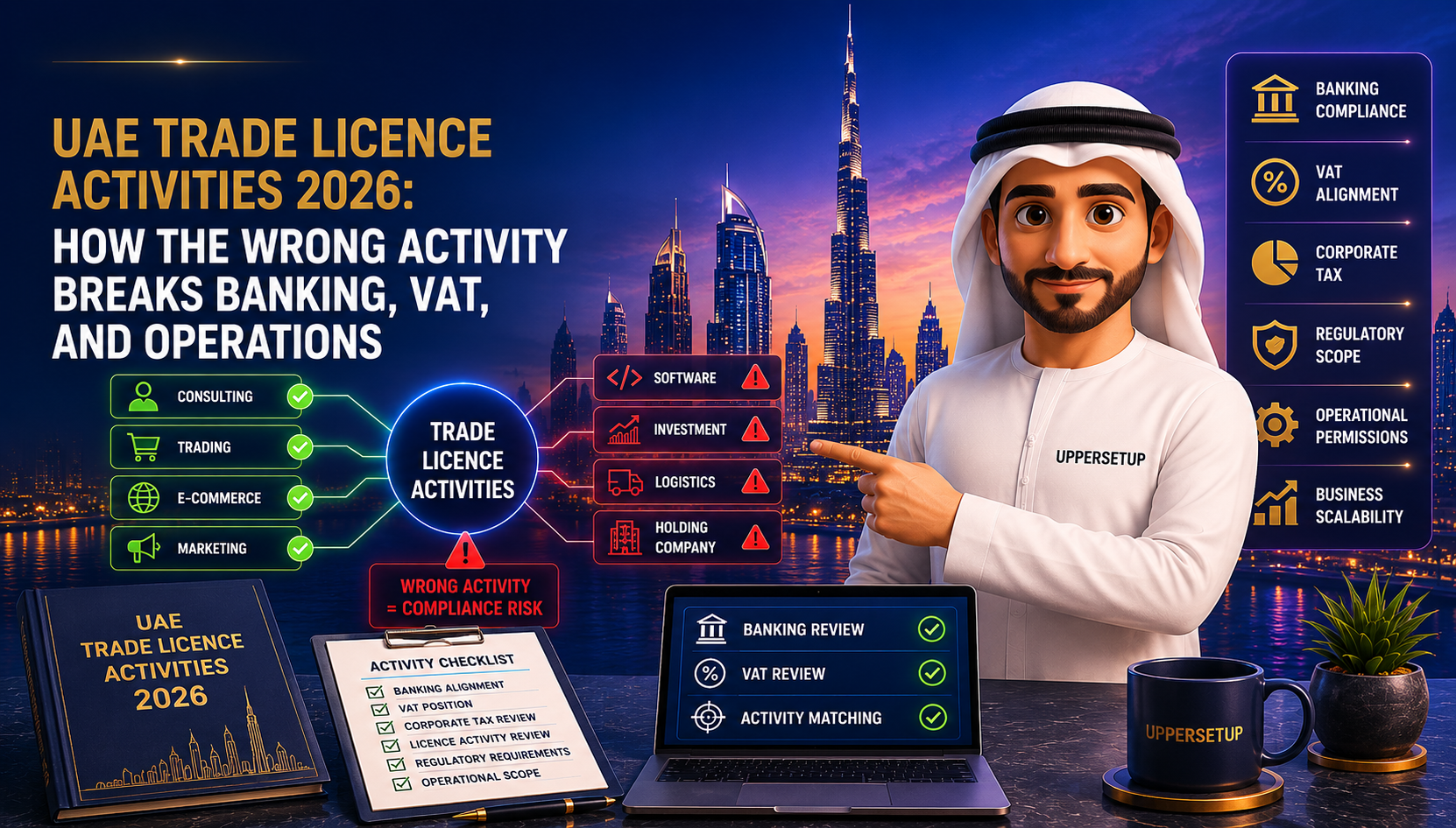 UAE Trade Licence Activities 2026: How the Wrong Activity Breaks Banking, VAT, and Operations