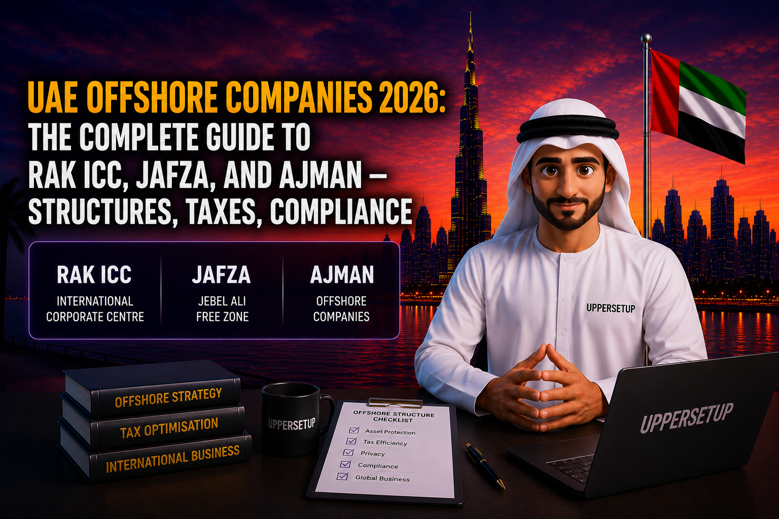 UAE Offshore Companies 2026: The Complete Guide to RAK ICC, JAFZA, and Ajman — Structures, Taxes, Compliance