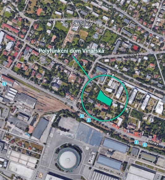 Mapa okolí projektu