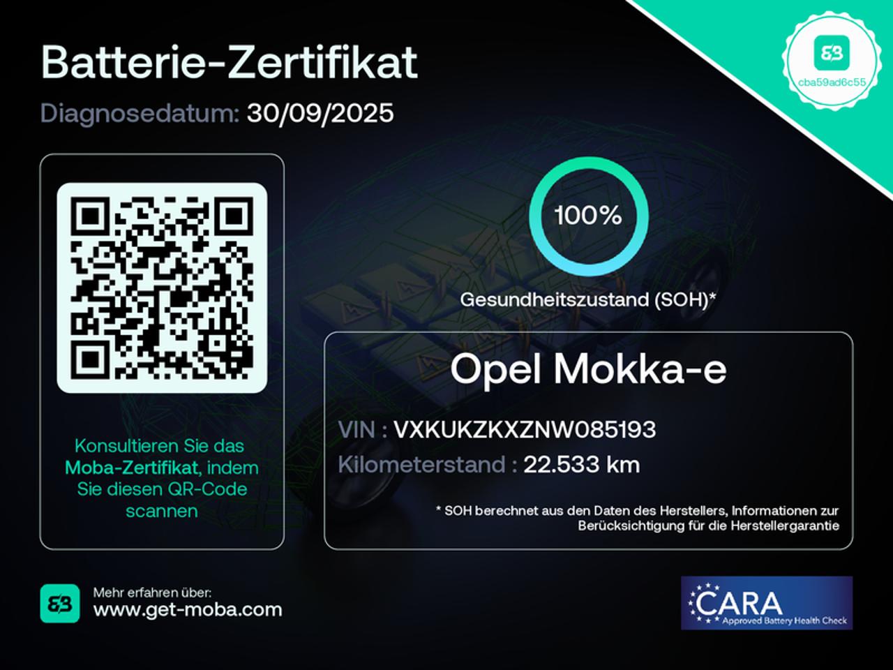 OPEL OPEL MOKKA Gebrauchtwagen Grün Elektro 2022