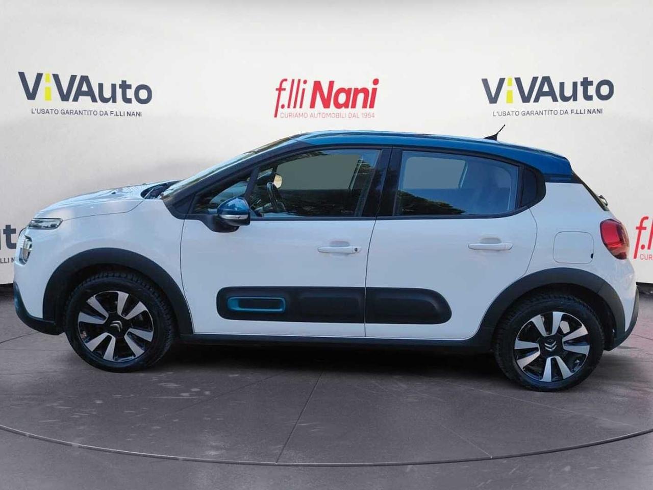 Citroën Citroën C3 usata, con dettaglio airbump e finitura montante posteriore opal white