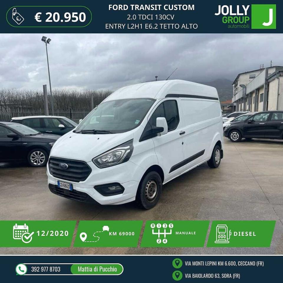 Ford Transit TRANSIT CUSTOM 300 2.0 tdci 130cv Entry L2H1 E6.2 TETTO ALTO 