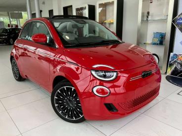 SPOTICAR Fiat 500 E La Prima | Full Option | Electric 42 Kwh | Garanti Occasions - Citadine Electrique Rood - Koksijde - Wulpen - 1200377303_2