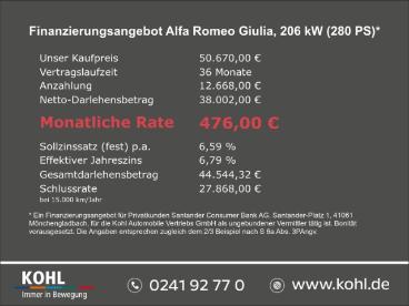 ALFA ROMEO CERTIFIED Alfa Romeo Giulia Tributo Italiano Q4 2.0 Turbo 16v At8 Led Navi Gebraucht - Limousine Benzin  - Aachen - 1007657_3