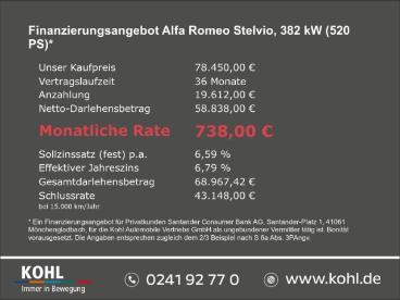 ALFA ROMEO CERTIFIED Alfa Romeo Stelvio Quadrifoglio Q4 2.9 V6 Bi-turbo At8 Led Keyless Ru Gebraucht - Suv Benzin  - Aachen - 1007659_2