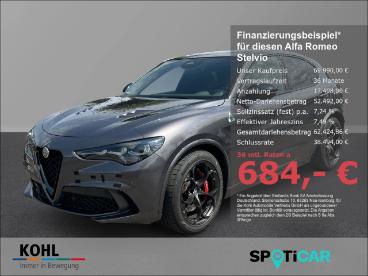 ALFA ROMEO CERTIFIED Alfa Romeo Stelvio Quadrifoglio Q4 2.9 V6 Bi-turbo Acc Keyless Ruckfa Gebraucht - Suv Benzin Grau - Aachen - 1326453_1