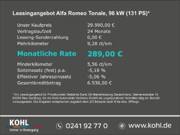 ALFA ROMEO CERTIFIED Alfa Romeo Tonale Super 1.5 Mild Hybrid Eu6d Keyless Tempo Led Gebraucht - Suv Benzin  - Aachen - 1007653_4