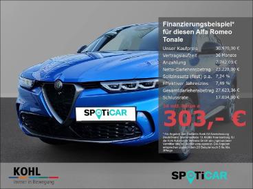 ALFA ROMEO CERTIFIED Alfa Romeo Tonale 1.3 Plug-in-hybrid Automatik Edizione Speciale Nav Gebraucht - Suv  Blau - Aachen - 1240880_1