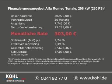 ALFA ROMEO CERTIFIED Alfa Romeo Tonale 1.3 Plug-in-hybrid Automatik Edizione Speciale Nav Gebraucht - Suv  Blau - Aachen - 1240880_2