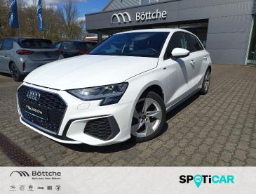 SPOTICAR Audi A3 30 Tfsi S Line Led/navi/shz/dab/pdc/allwetter Gebraucht - Limousine Benzin Weiß - Bad Belzig - 1201119281_1