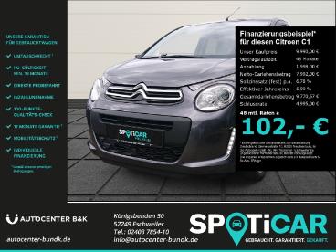 SPOTICAR Citroën C1 Millenium 1.0 Vti Eu6d Dab Shz Notbremsass. Gebraucht - Kleinwagen Benzin Grau - Eschweiler - 1201283765_1