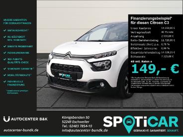 SPOTICAR Citroën C3 83 Max Shz Keyless Kamera Navi Gebraucht - Kleinwagen Benzin Weiß - Eschweiler - 1201248987_1