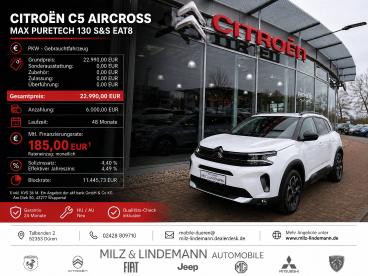 SPOTICAR Citroën C5 Aircross Bluehdi 130 S&s Eat8 Max Gebraucht - Suv Diesel Weiß - Düren - 1201263596_1