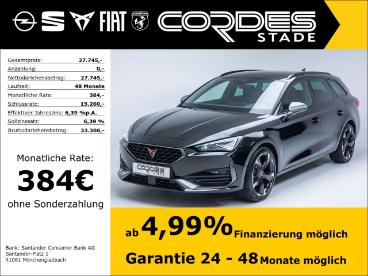 SPOTICAR Cupra Leon Sportstourer 1.5 Etsi Automatik Allwetter Kamera L Gebraucht - Limousine Benzin Schwarz - Stade - 1201128709_1
