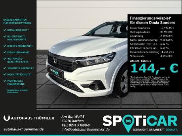 SPOTICAR Dacia Sandero Essential Ganzjahresreifen Notbremsass. Temp Berga Gebraucht - Kleinwagen Benzin Weiß - Aachen - 1201243570_1