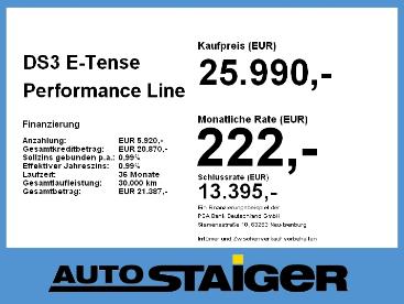 DS CERTIFIED Ds Ds 3 3 E-tense Performance Line + Fla Gebraucht - Suv Elektro  - Stuttgart - 1132403_4