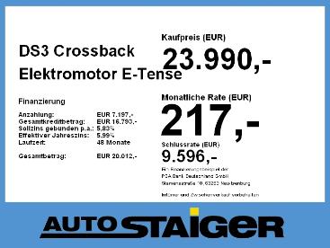 SPOTICAR Ds Ds 3 Crossback 3 Crossback Elektromotor E-tense Performance Line Gebraucht - Suv Elektro  - Stuttgart - 301131578_4