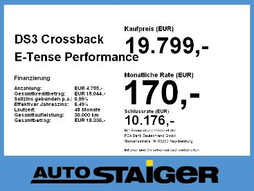 SPOTICAR Ds Ds 3 Crossback 3 Crossback E-tense Performance Line + *navi* Gebraucht - Suv Elektro Weiß - Stuttgart - 301156249_3