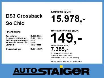 DS CERTIFIED Ds Ds 3 Crossback 3 Crossback So Chic Shz+kam.+keyless+klimaa+lm Gebraucht - Suv Benzin  - Stuttgart - 1200859_4