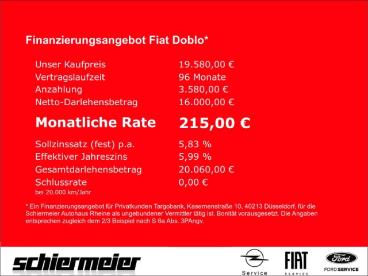 SPOTICAR Fiat Doblo L1 101 Ps Klima Kamera Pdc Allwetterreifen Gebraucht -  Diesel Weiß - Rheine - 1201215999_2