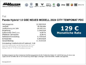 SPOTICAR Fiat Panda Hybrid 1.0 Gse Neues Modell 2024 City Tempomat Pdc Gebraucht - Kleinwagen Benzin  - Pohlheim - 1201248818_2