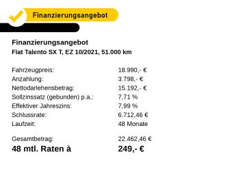 SPOTICAR Fiat Talento L1h1 Sx*ahk*kamera*licht- U.regensenor*klima* Gebraucht - Van Diesel Grau - Siegen - 1201210194_2