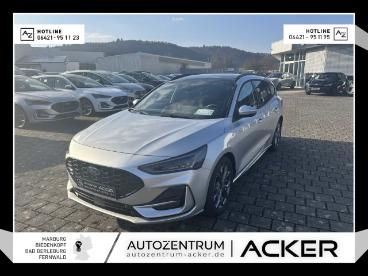 SPOTICAR Ford Focus St-line X Turnier Mhev Aut. Ahk Led -40%* Gebraucht - Kleinwagen Hybrid Silber - Marburg - 1201277415_1