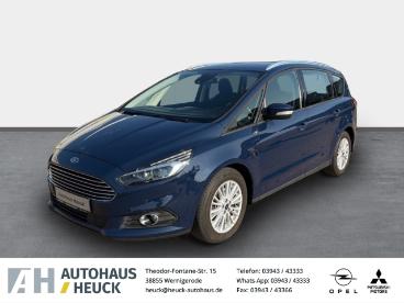 SPOTICAR Ford S-max Business Ahk-klappbar Navi Led Blendfreies Fernl. Gebraucht - Familienauto Diesel Blau - Wernigerode - 1201273564_1