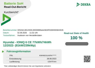 SPOTICAR Hyundai Ioniq 77,4 Kwh Dynamiq +ahk+soh 100%+ Gebraucht - Limousine Elektro Schwarz - Espelkamp - 1201343322_2