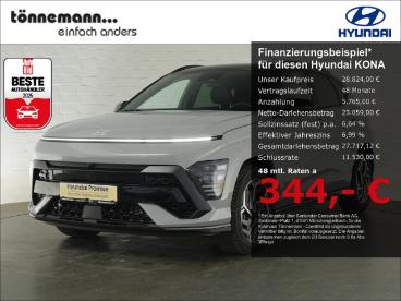 SPOTICAR Hyundai Kona Hev N-line Dct 2wd+voll Led+navi+360 Grad Kamera+s Gebraucht - Suv Hybrid Grau - Coesfeld - 1201343461_1