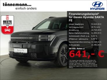 SPOTICAR Hyundai Santa Fe Santafe Hev Blackline 4wd At+voll Led+navi+360 Grad Kamera Gebraucht - Suv Hybrid  - Heiden - 1201191851_1