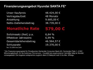 SPOTICAR Hyundai Santa Fe Santafe Hev Intro 4wd+voll Led+navi+360 Grad Kamera+bose S Gebraucht - Suv Hybrid Weiß - Coesfeld - 1201327949_5